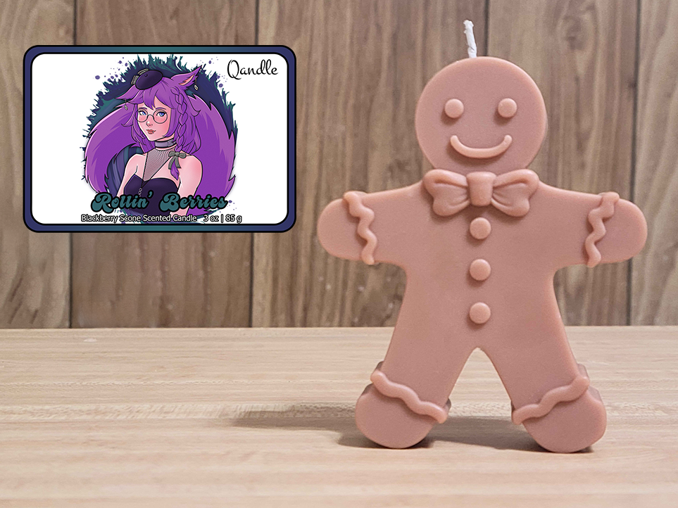 Rollin' Berries Gingerbread Man Candle