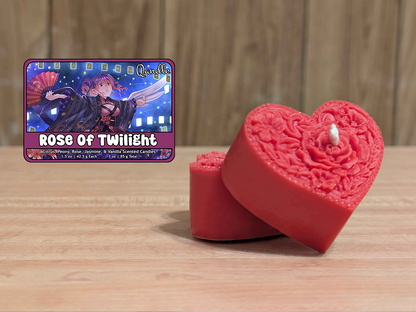 Rose of Twilight Heart Candles