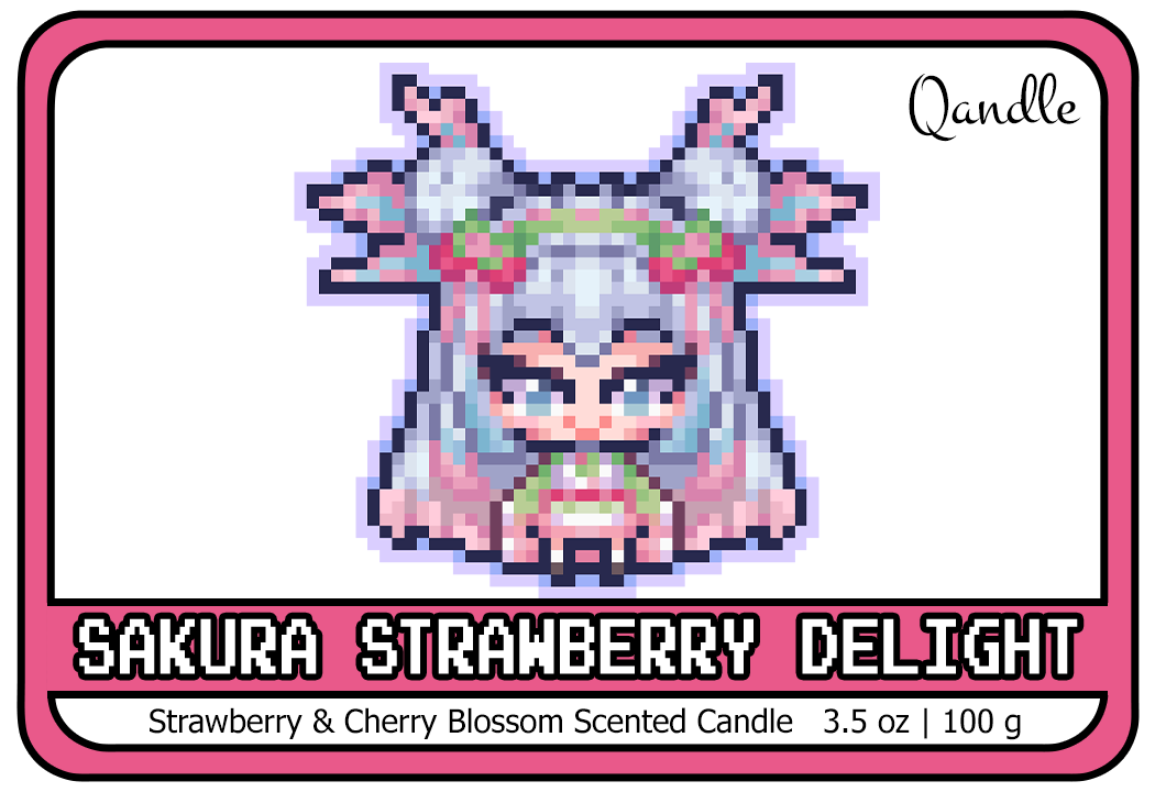 Sakura Strawberry Delight Feminine Body Candle