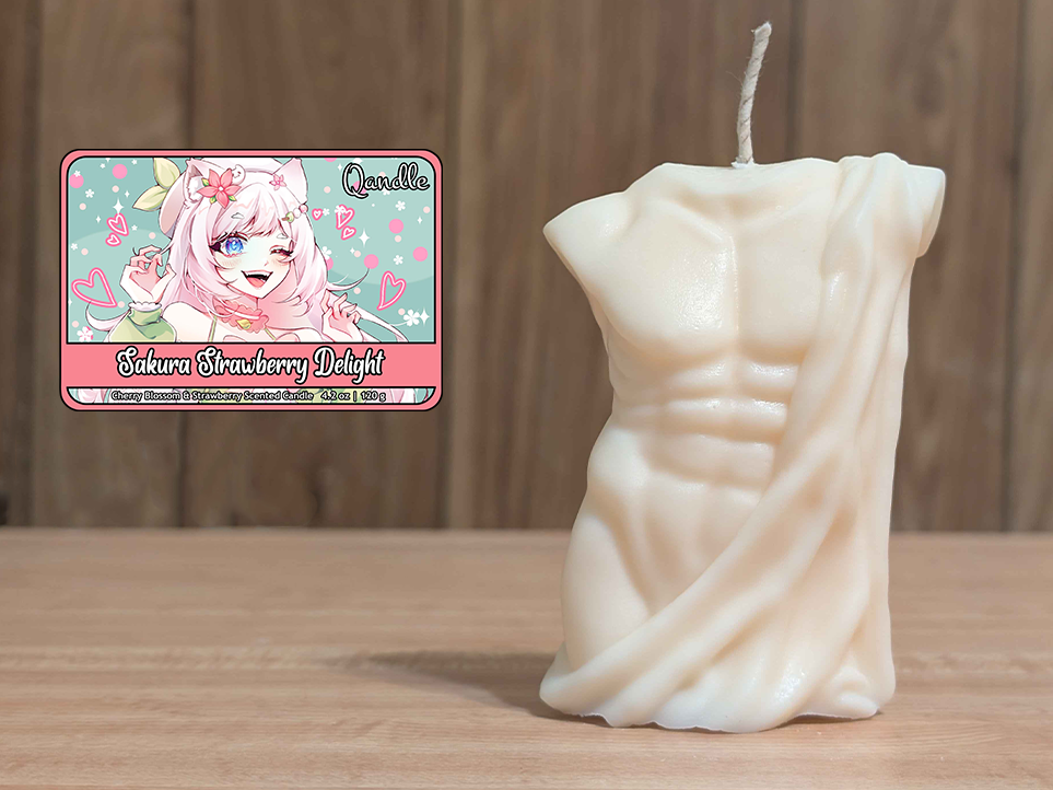 Sakura Strawberry Delight Masculine Body Candle