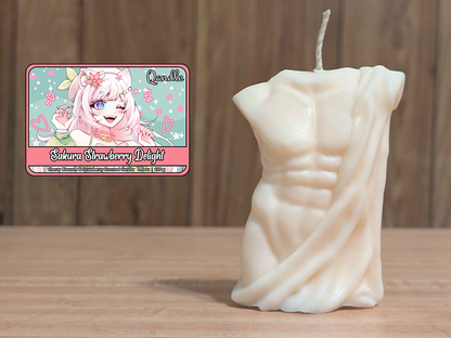 Sakura Strawberry Delight Masculine Body Candle