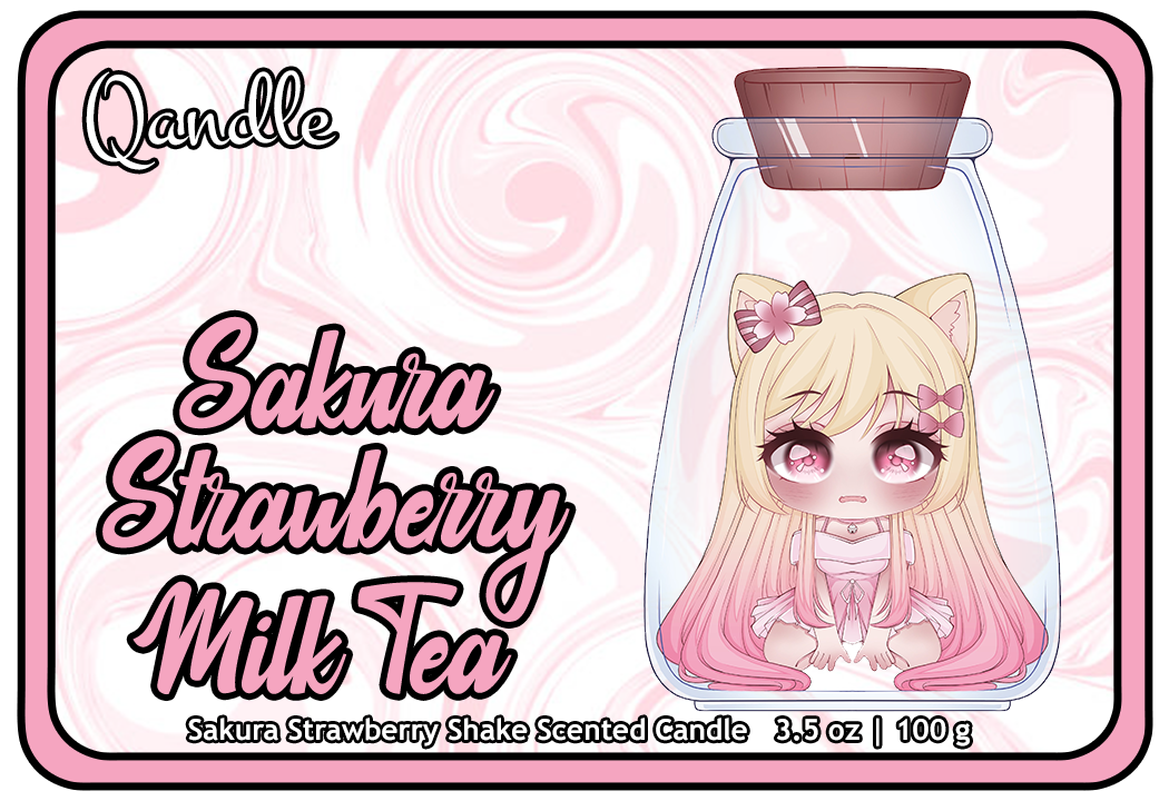 Sakura Strawberry Milk Tea Feminine Body Candle