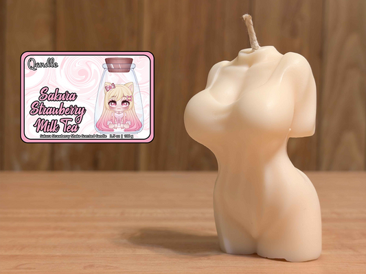 Sakura Strawberry Milk Tea Feminine Body Candle