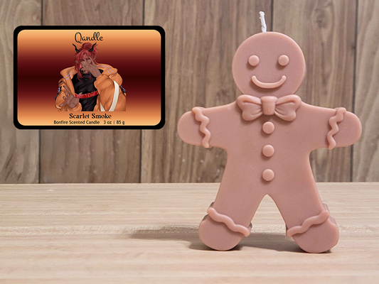 Scarlet Smoke Gingerbread Man Candle