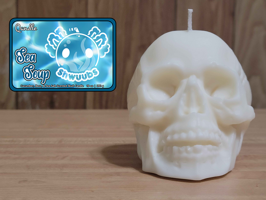 Sea Soup Skull Candle