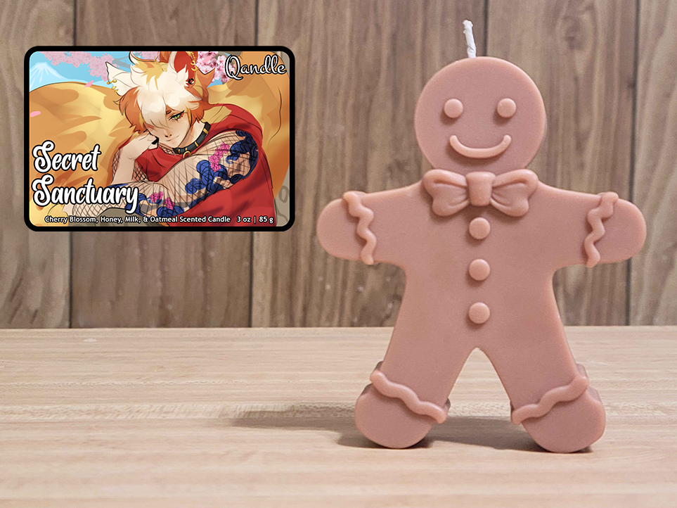 Secret Sanctuary Gingerbread Man Candle