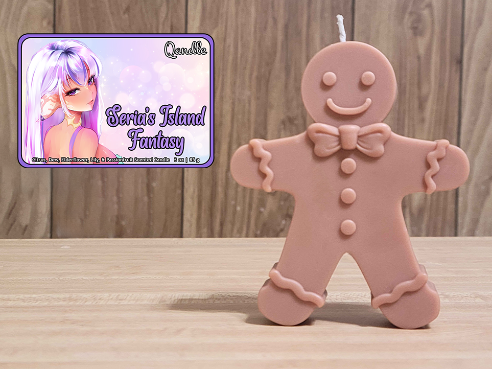 Seria's Island Fantasy Gingerbread Man Candle
