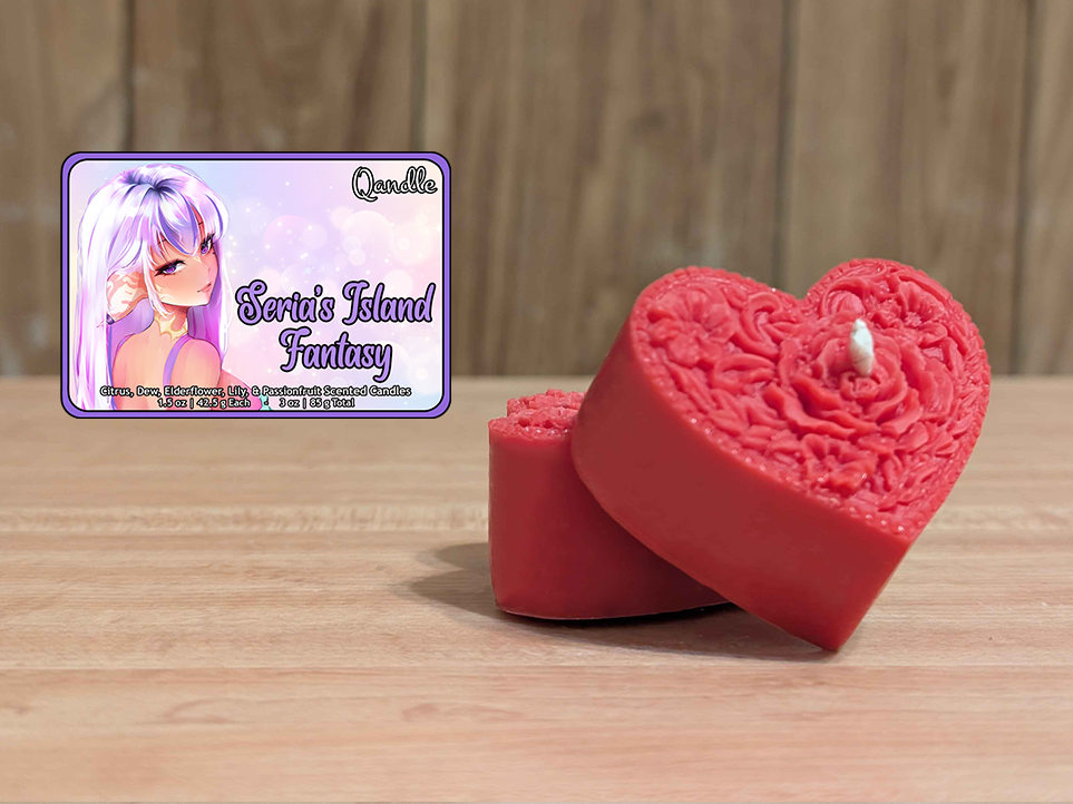 Seria's Island Fantasy Heart Candles