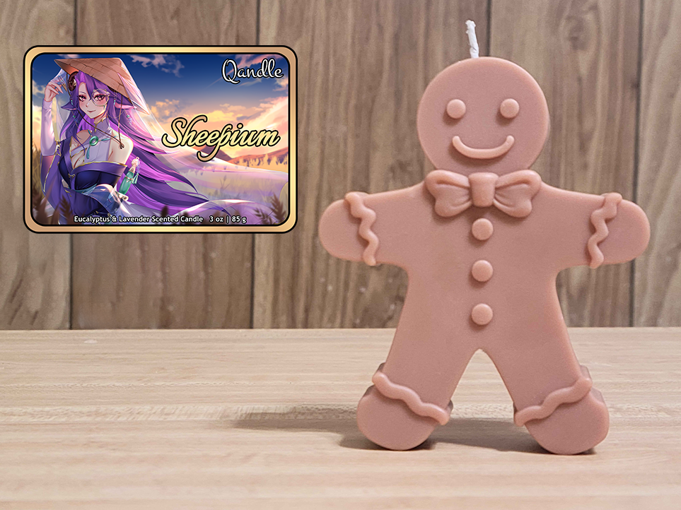 Sheepium Gingerbread Man Candle