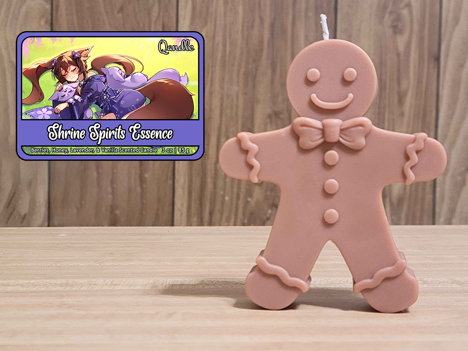 Spirit Essence Gingerbread Man Candle