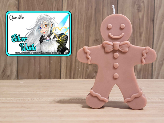 Silver Waifu Gingerbread Man Candle