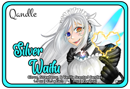 Silver Waifu Heart Candles