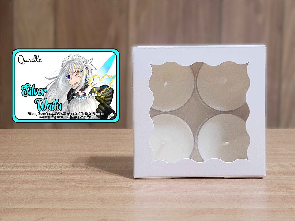 Silver Waifu Tealight Candles
