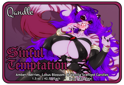 Sinful Temptation Heart Candles