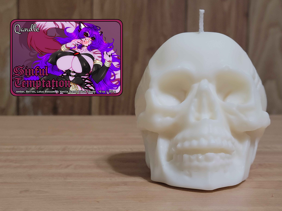 Sinful Temptation Skull Candle