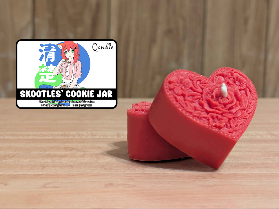 Skootles' Cookie Jar Heart Candles