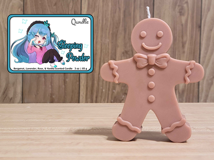 Sleeping Powder Gingerbread Man Candle