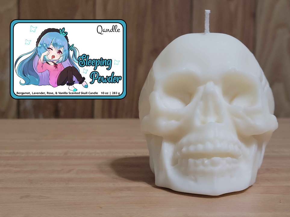 Sleeping Powder Skull Candle