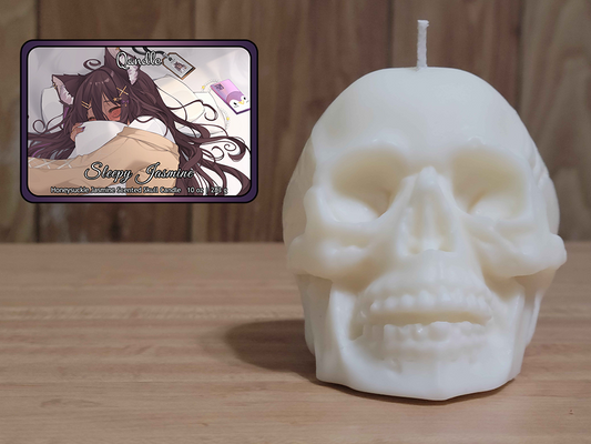 Sleepy Jasmine Skull Candle