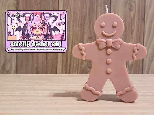 Smelly Gamer Girl Gingerbread Man Candle