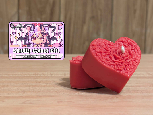 Smelly Gamer Girl Heart Candles