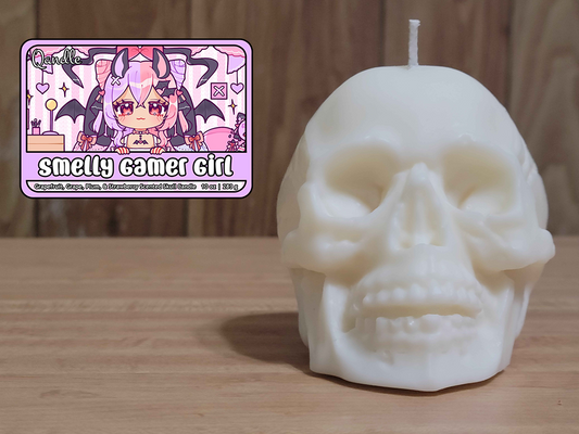 Smelly Gamer Girl Skull Candle