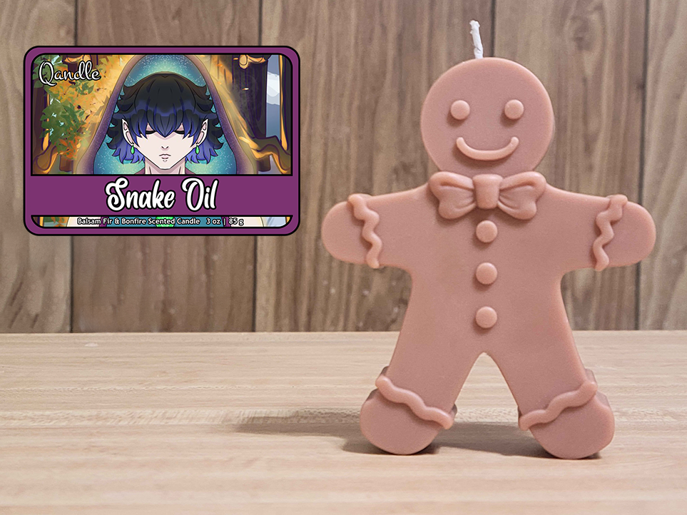 Snake Oil Gingerbread Man Candle • Qandle