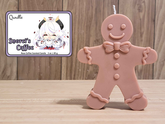 Snorei's Coffee Gingerbread Man Candle