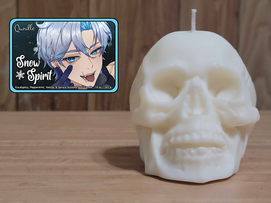 Snow Spirit Skull Candle