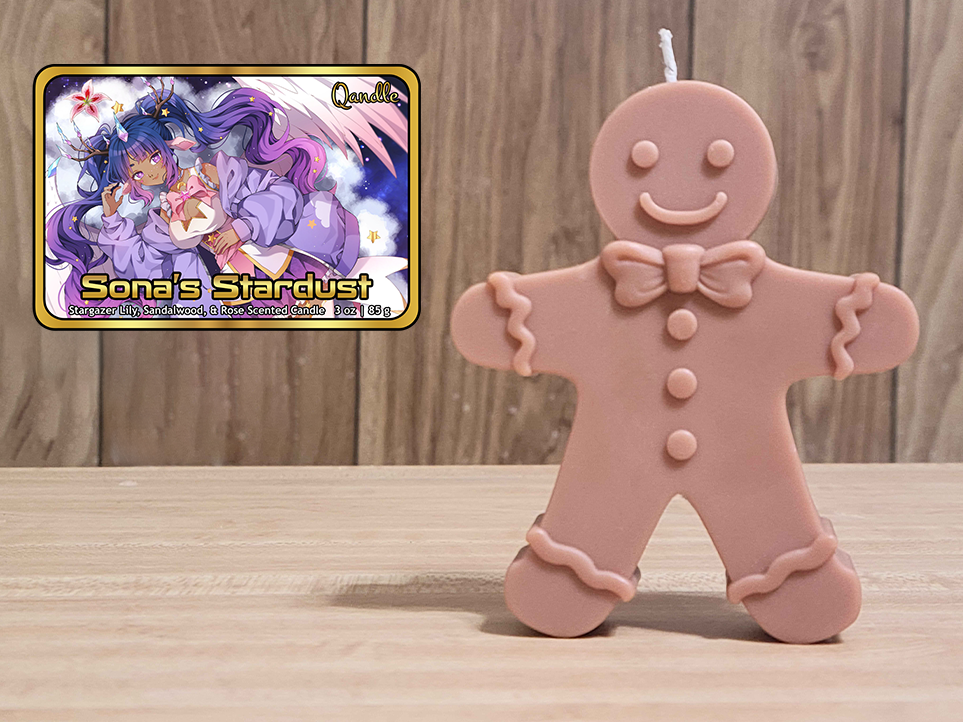 Sona's Stardust Gingerbread Man Candle