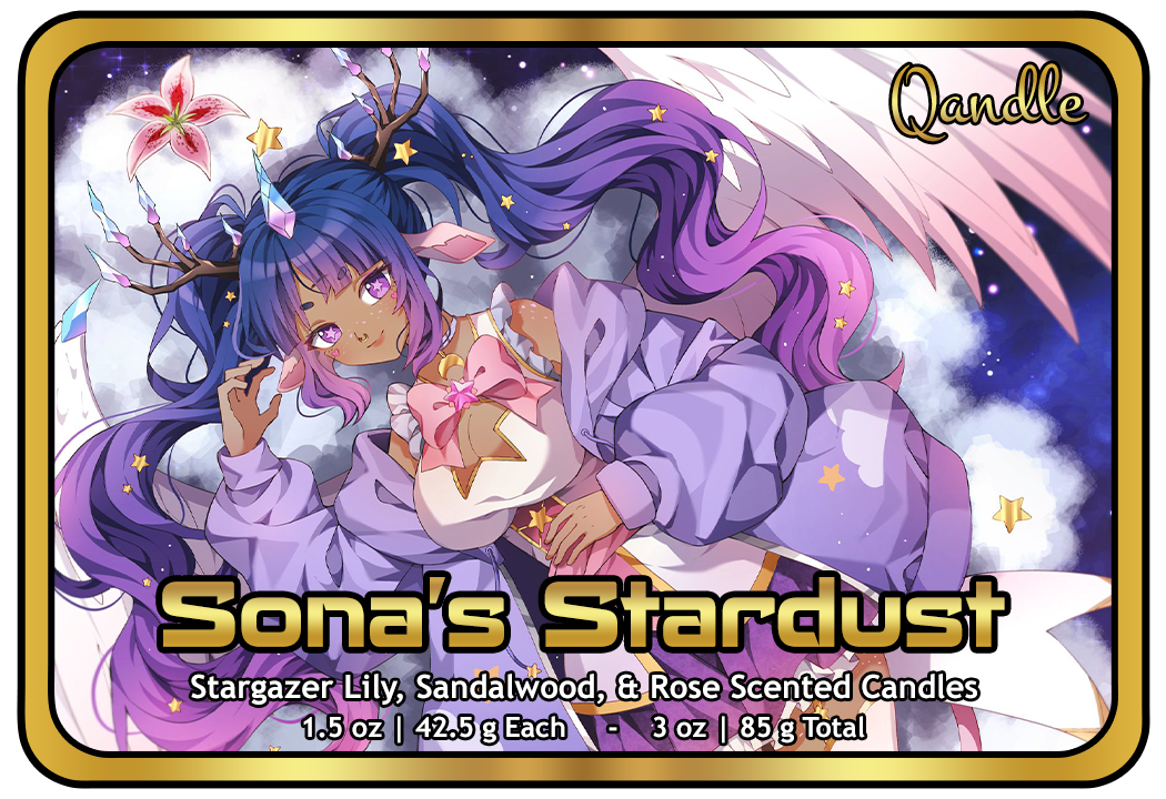 Sona's Stardust Heart Candles