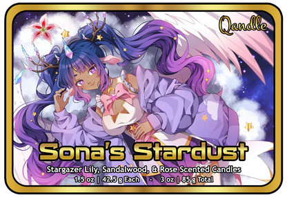 Sona's Stardust Heart Candles