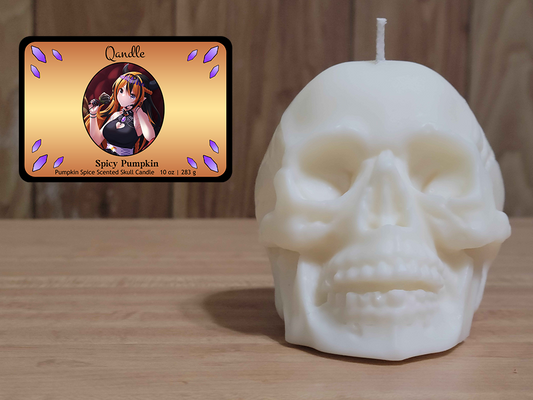 Spicy Pumpkin Skull Candle