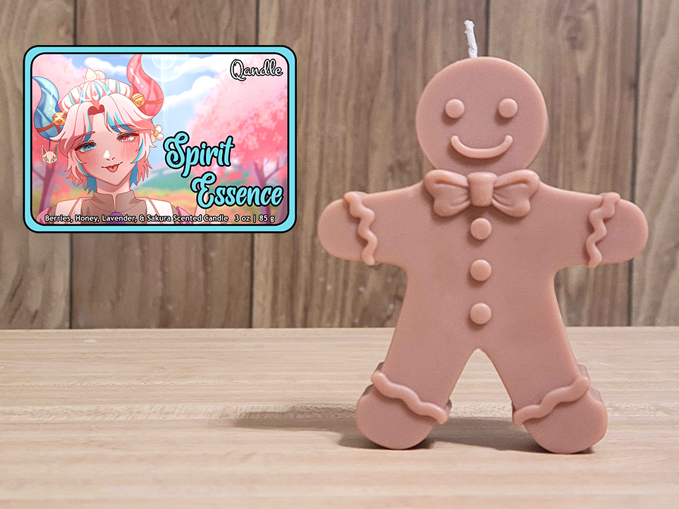 Spirit Essence Gingerbread Man Candle