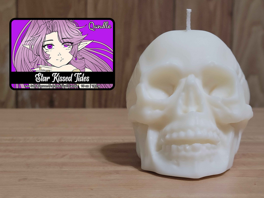 Star Kissed Tides Skull Candle