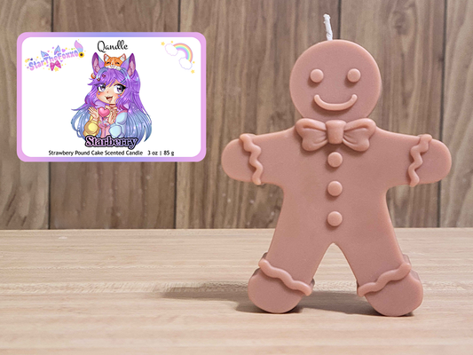 Starberry Gingerbread Man Candle