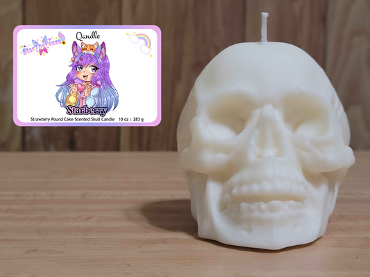 Starberry Skull Candle