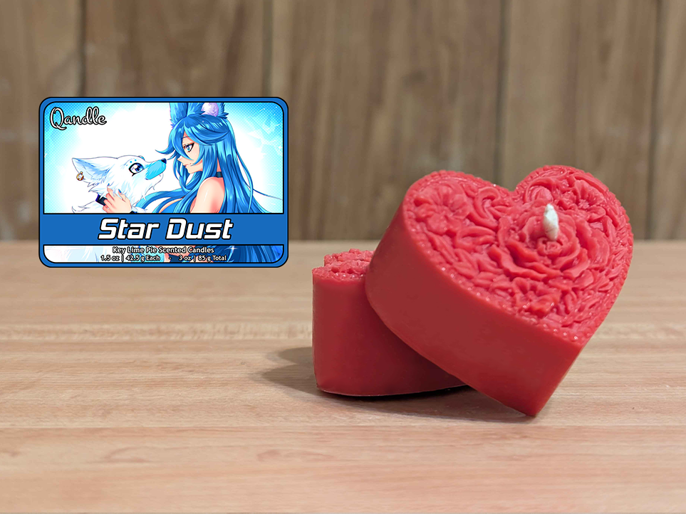 Star Dust Heart Candles