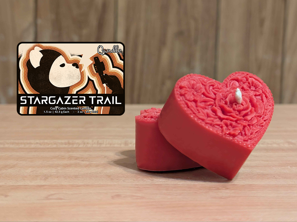 Stargazer Trail Heart Candles