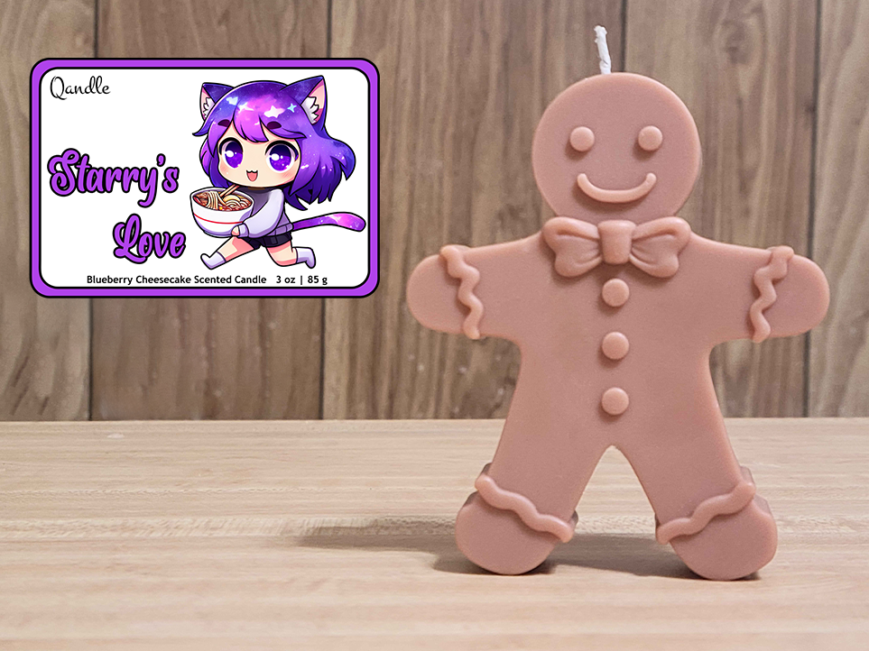 Starry's Love Gingerbread Man Candle