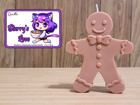 Starry's Love Gingerbread Man Candle