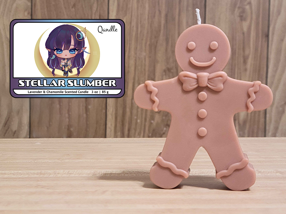 Stellar Slumber Gingerbread Man Candle