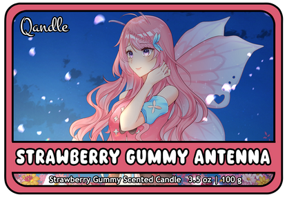 Strawberry Gummy Antenna Feminine Body Candle