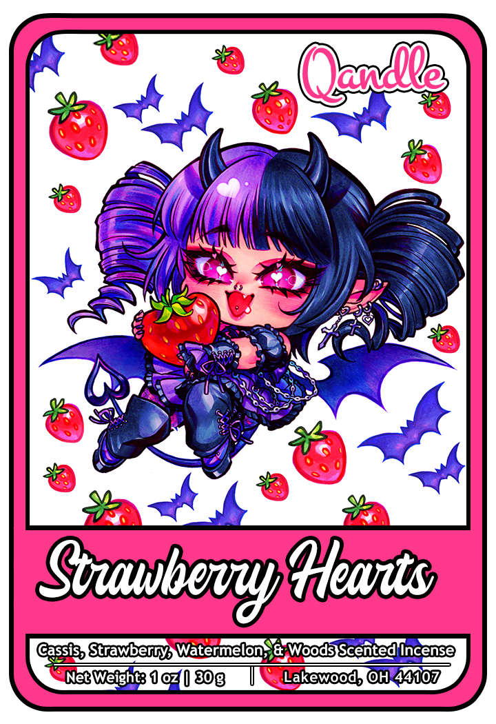 Strawberry Hearts Incense Sticks