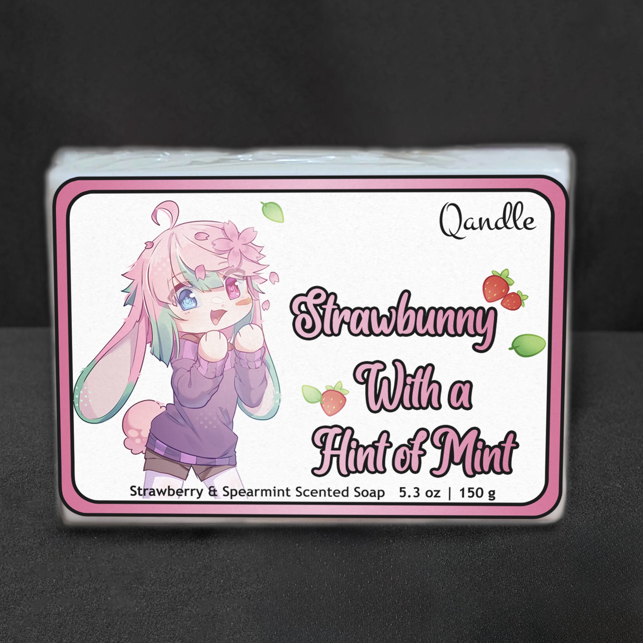 Strawbunny With a Hint of Mint Soap Bar