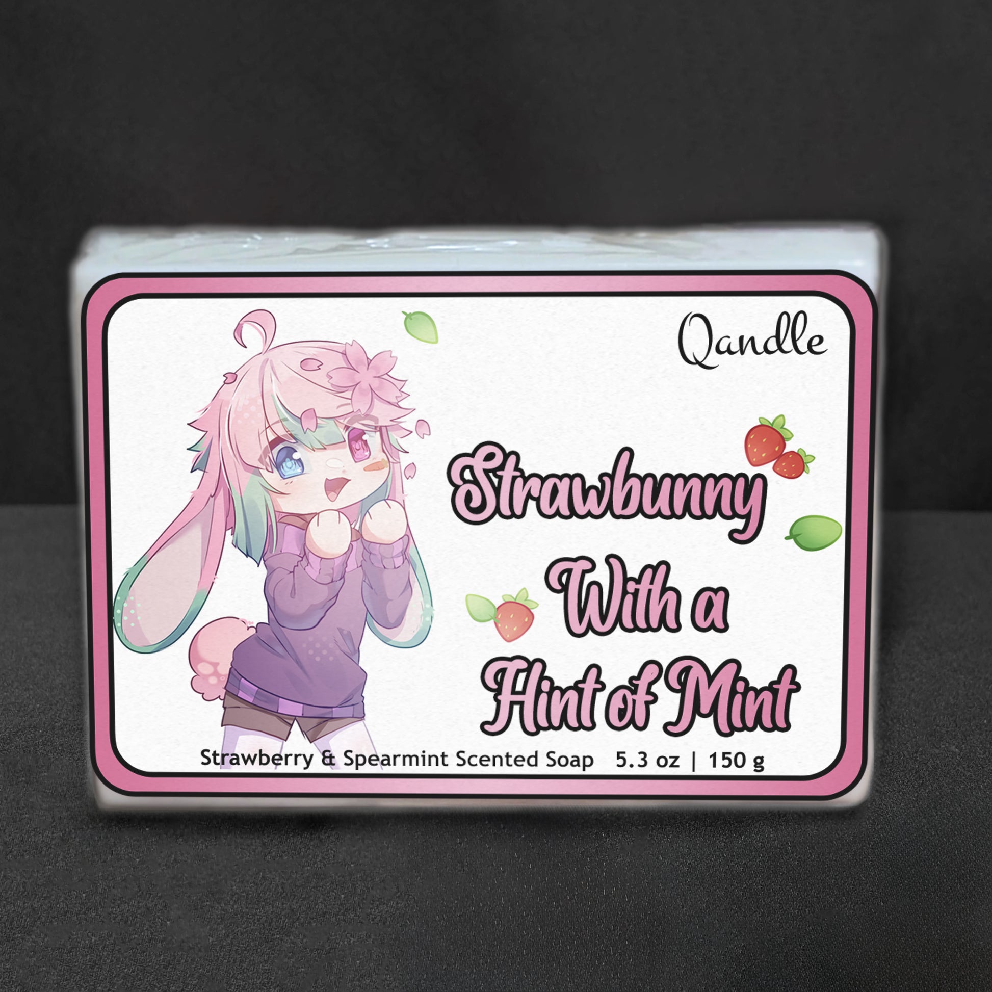 Strawbunny With a Hint of Mint Soap Bar