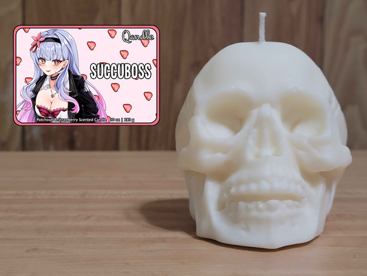 Succuboss Skull Candle