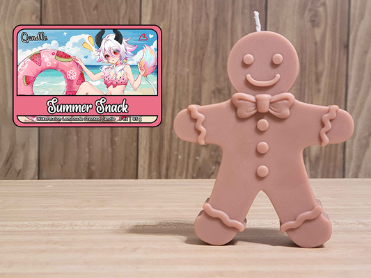 Summer Snack Gingerbread Man Candle