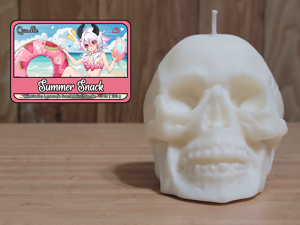 Summer Snack Skull Candle