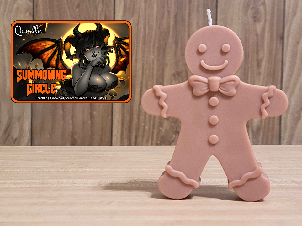 Summoning Circle Gingerbread Man Candle